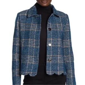 Dolce Cabo Blue Plaid Blazer